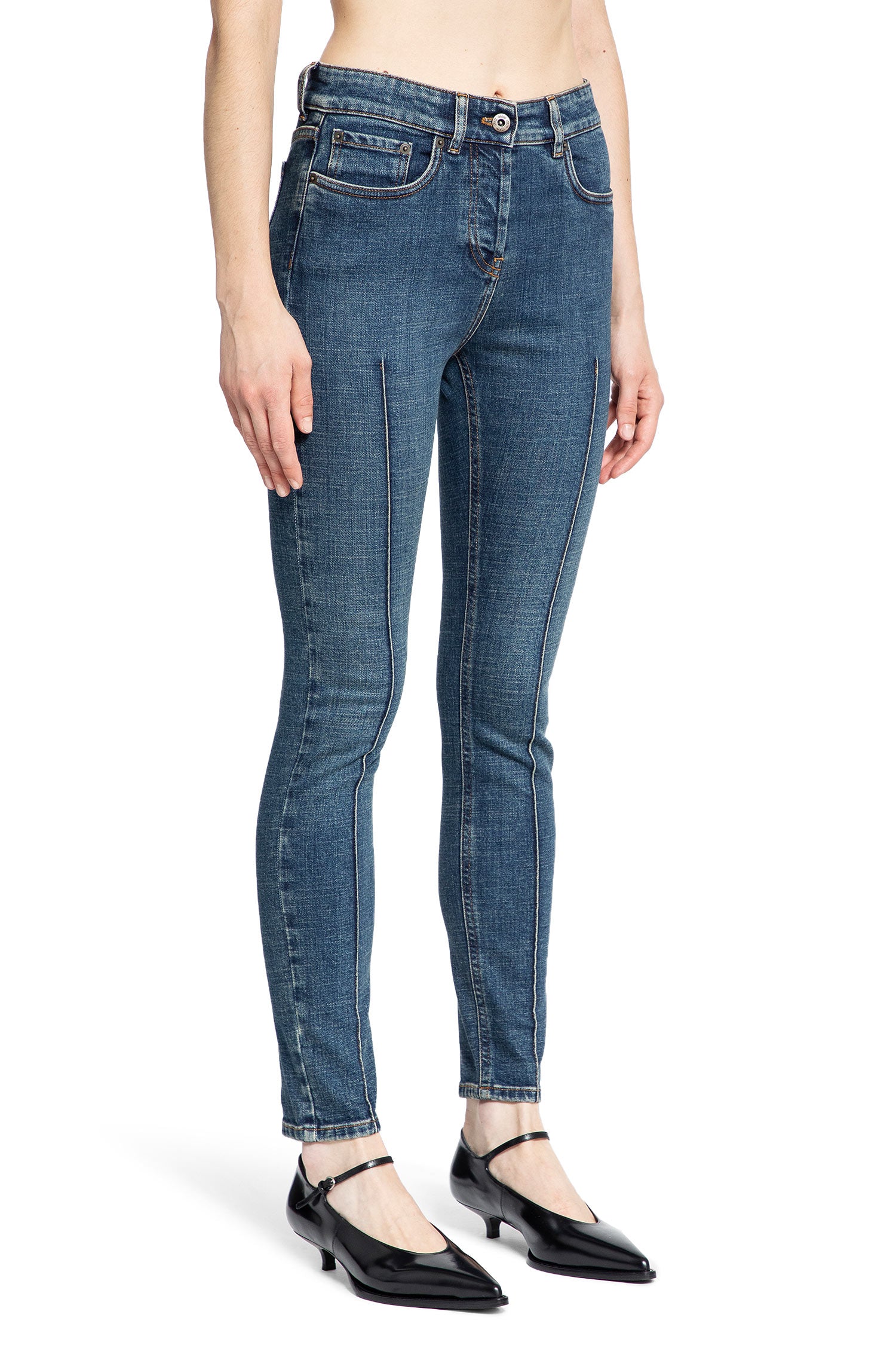 MIU MIU WOMAN BLUE JEANS