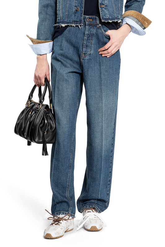 MIU MIU WOMAN BLUE JEANS