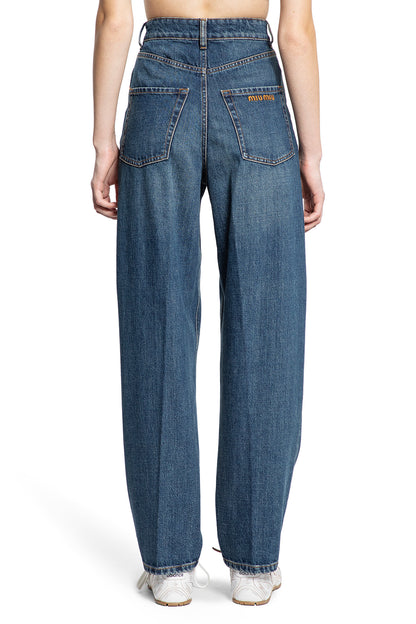 MIU MIU WOMAN BLUE JEANS