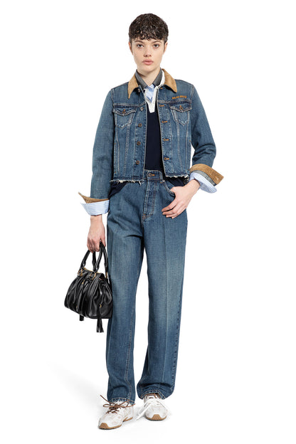 MIU MIU WOMAN BLUE JEANS