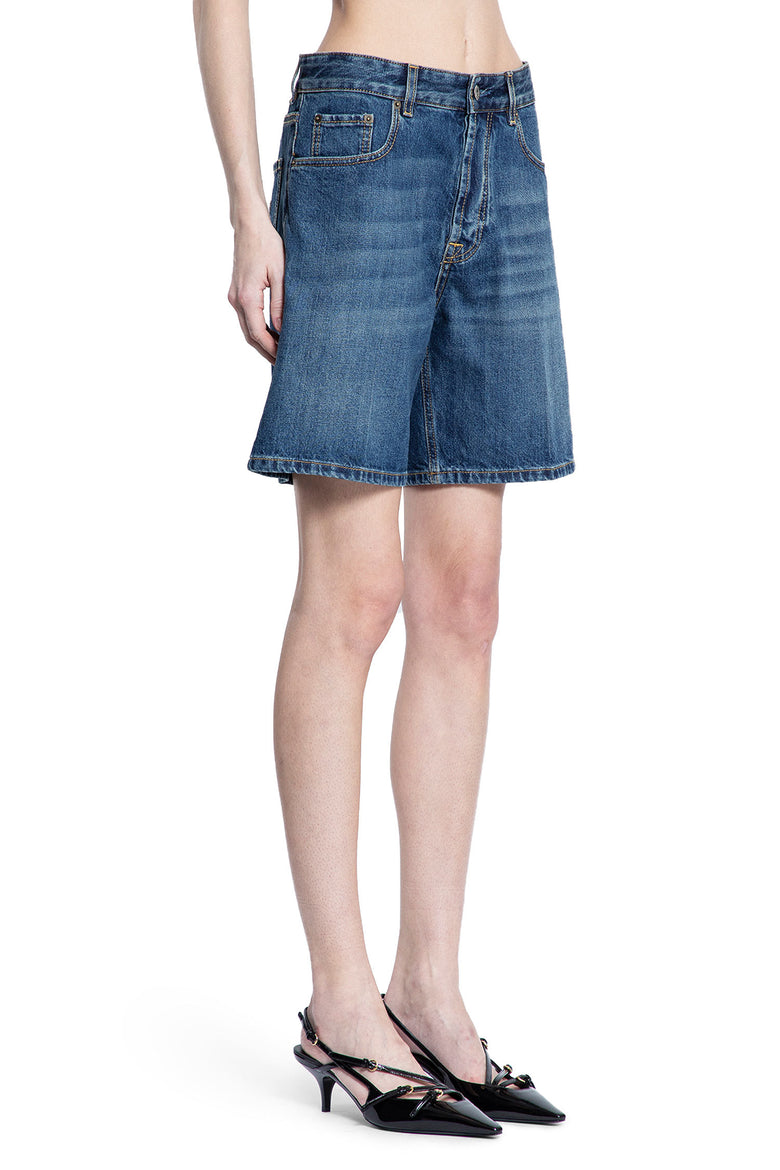 MIU MIU WOMAN BLUE SHORTS