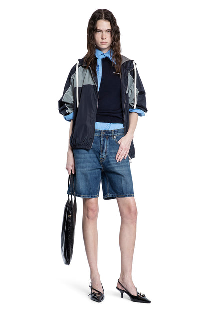 MIU MIU WOMAN BLUE SHORTS