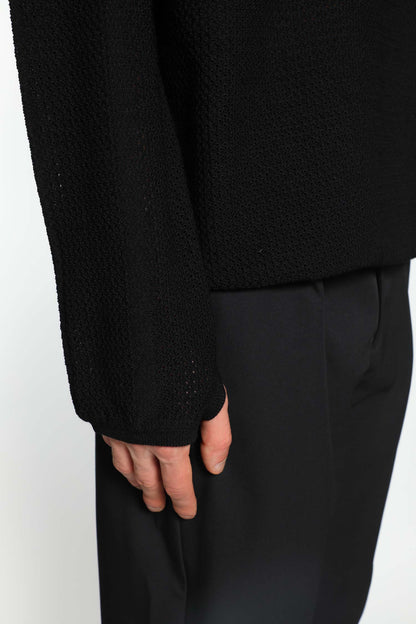 0 Perforated Wholegarment Knit Top