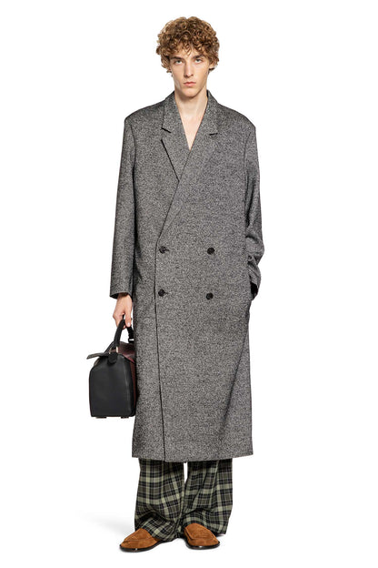 Wool Blend Double Breasted Coat