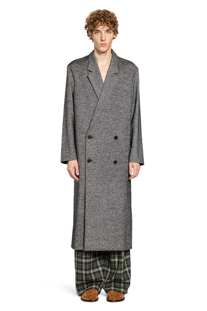 Wool Blend Double Breasted Coat