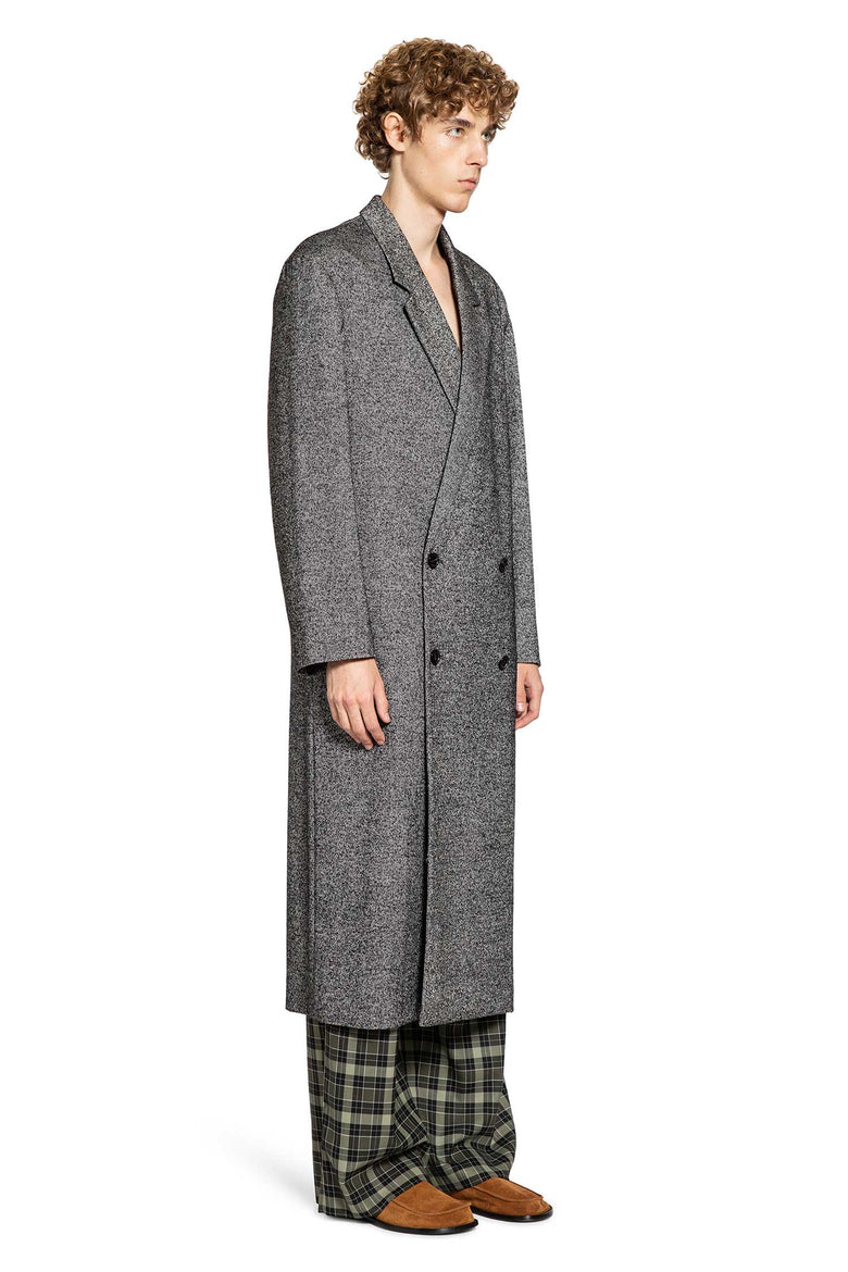 Wool Blend Double Breasted Coat
