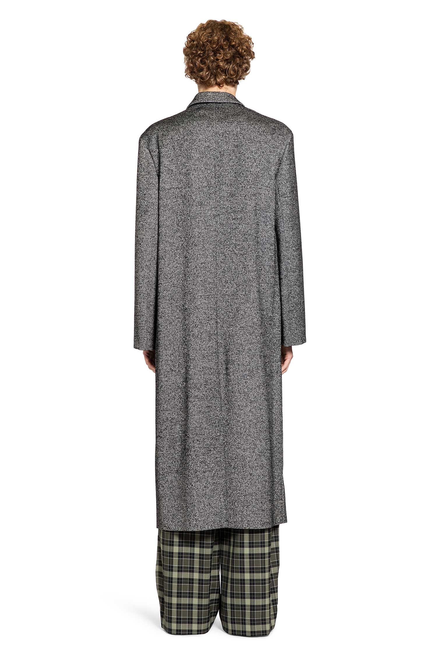 Wool Blend Double Breasted Coat