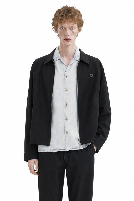 Zip-Up Jacket in Technical Cotton