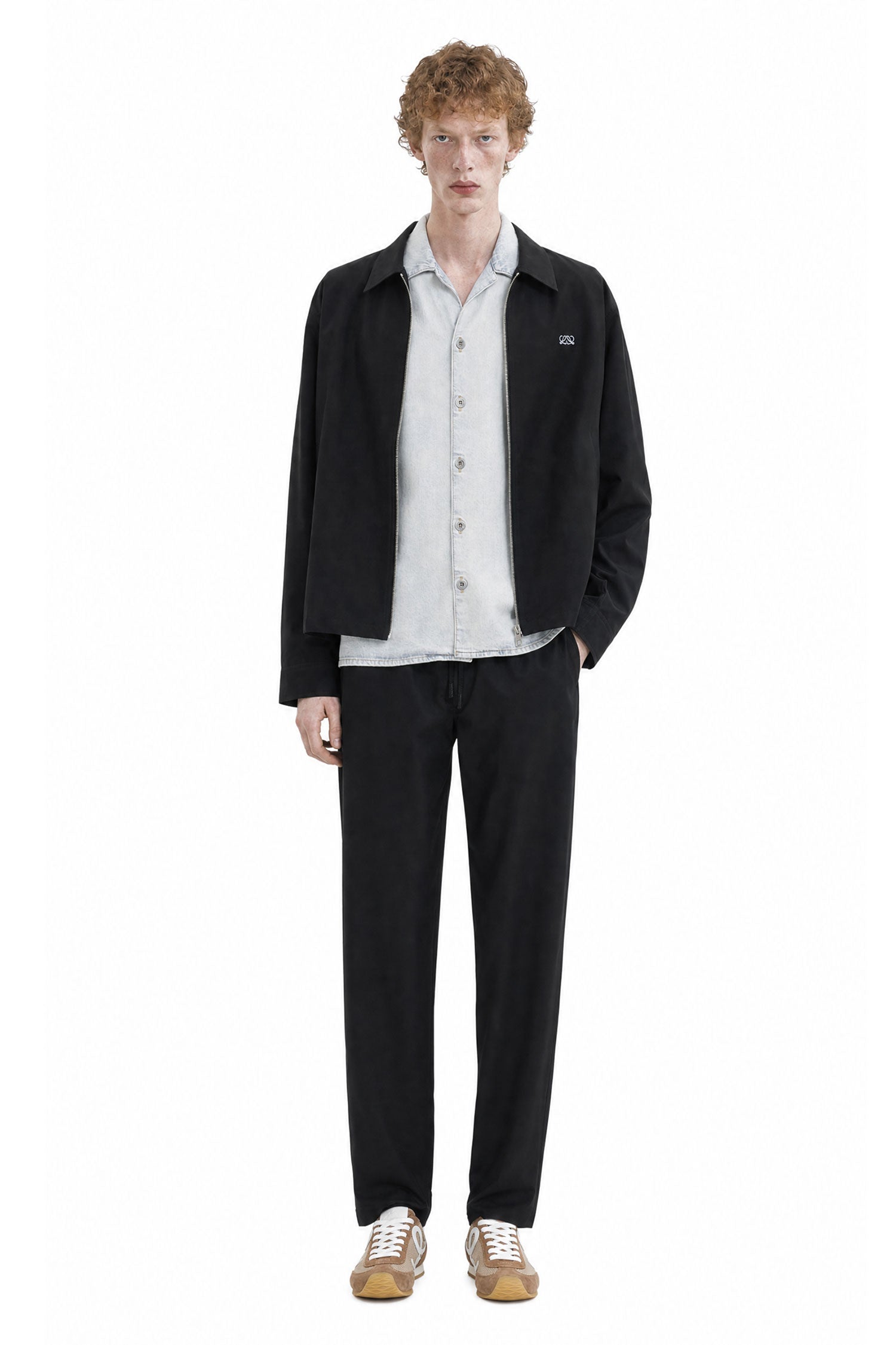 LOEWE Zip-Up Jacket in Technical Cotton man