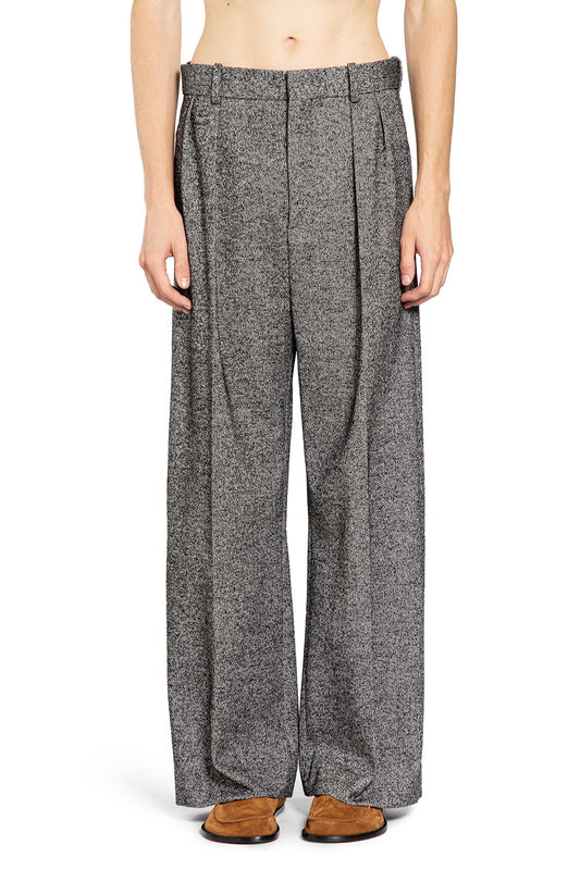Wide Leg Twill Trousers
