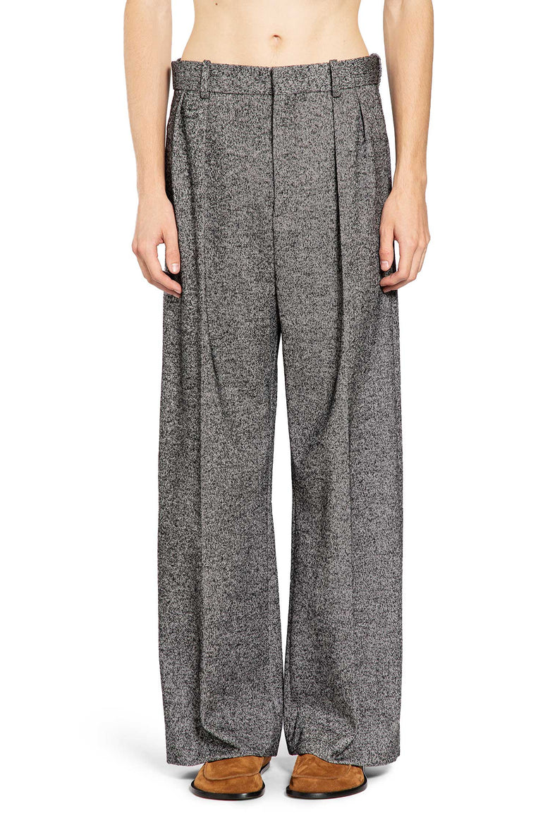 Wide Leg Twill Trousers