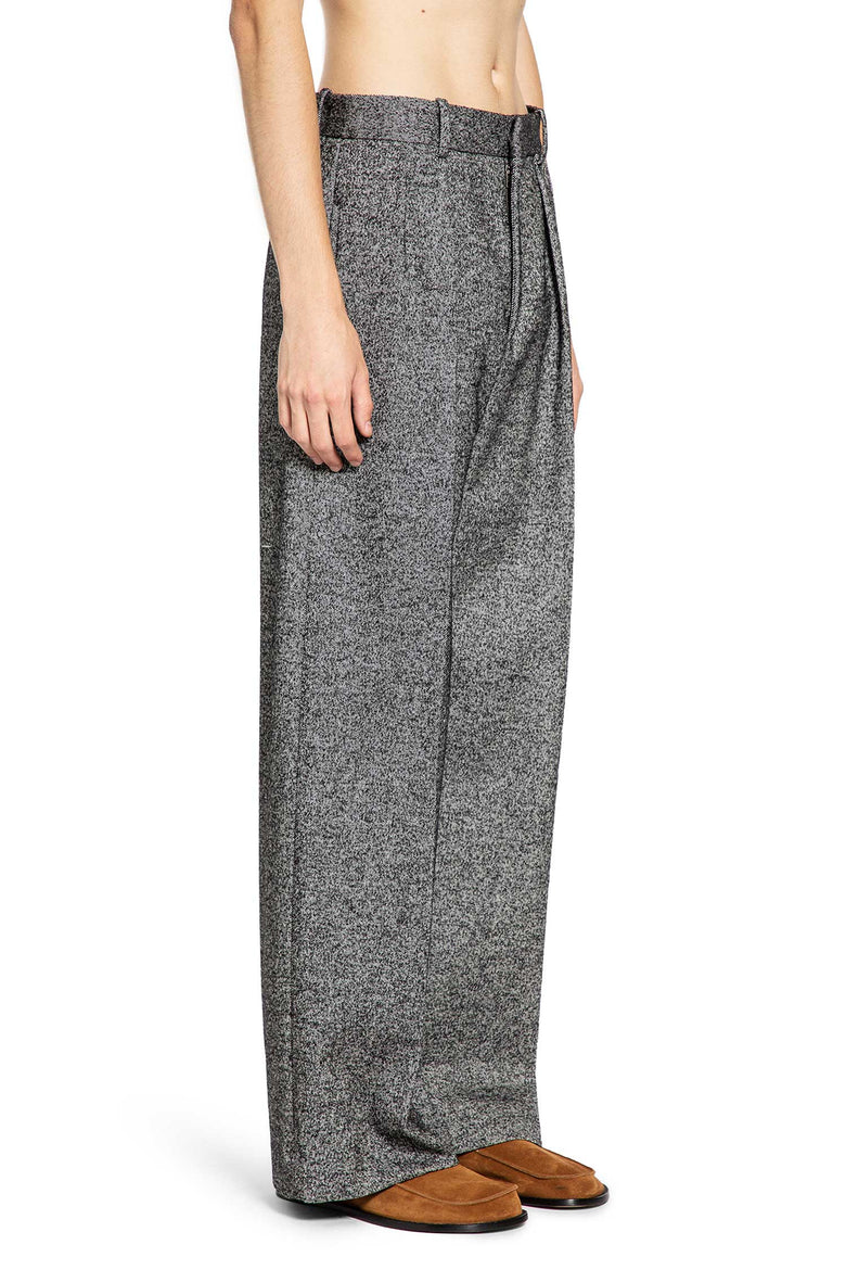 Wide Leg Twill Trousers