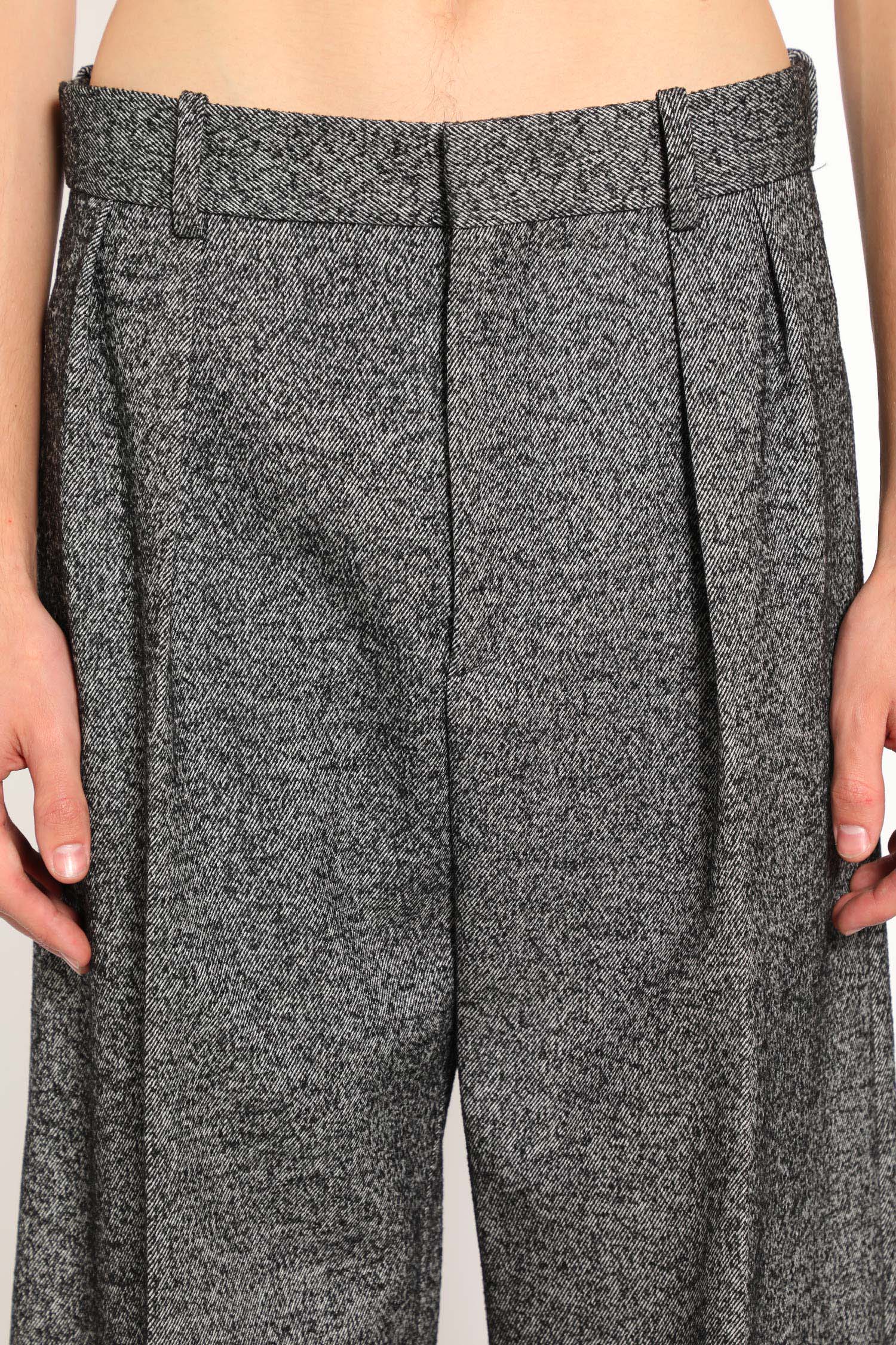 Wide Leg Twill Trousers