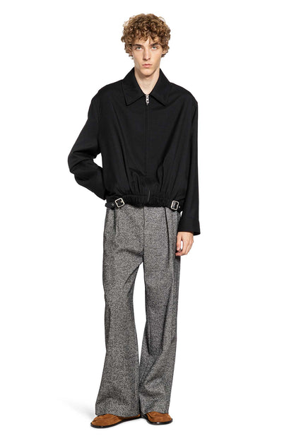 Wide Leg Twill Trousers