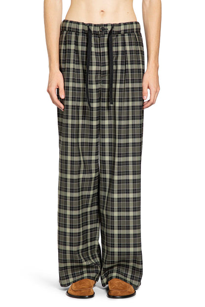 Wool Blend Straight Leg Pants