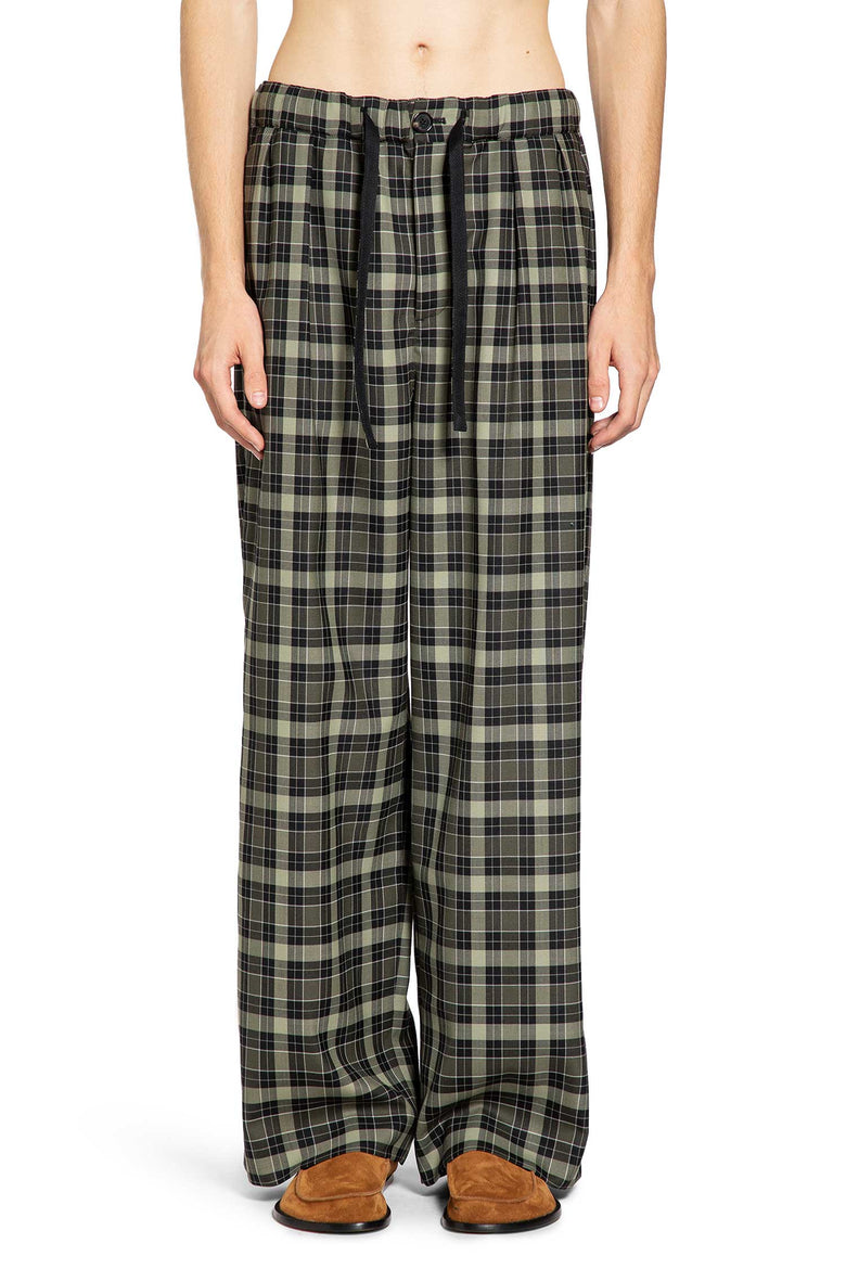 Wool Blend Straight Leg Pants