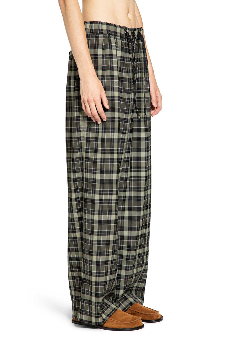 Wool Blend Straight Leg Pants