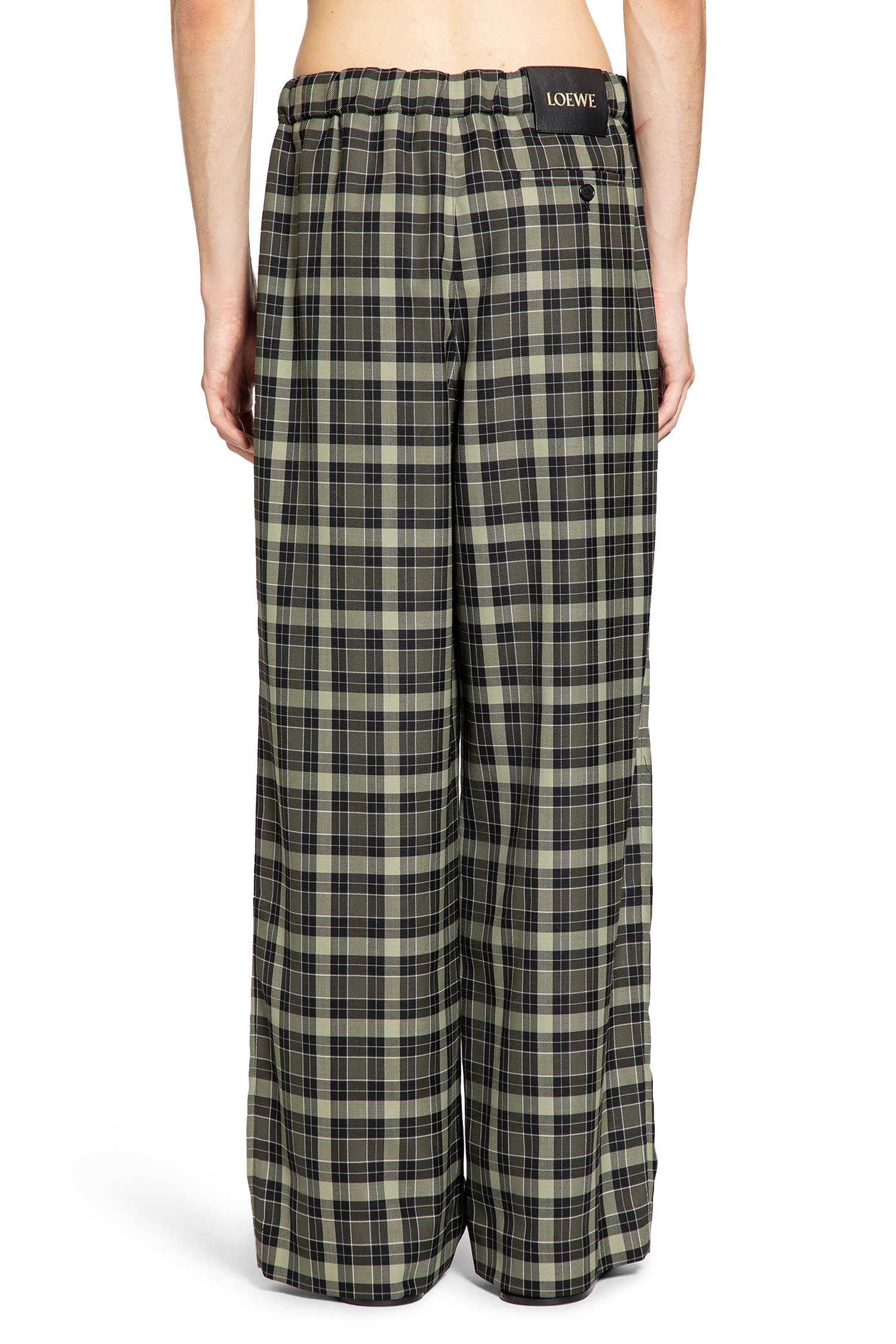 Wool Blend Straight Leg Pants