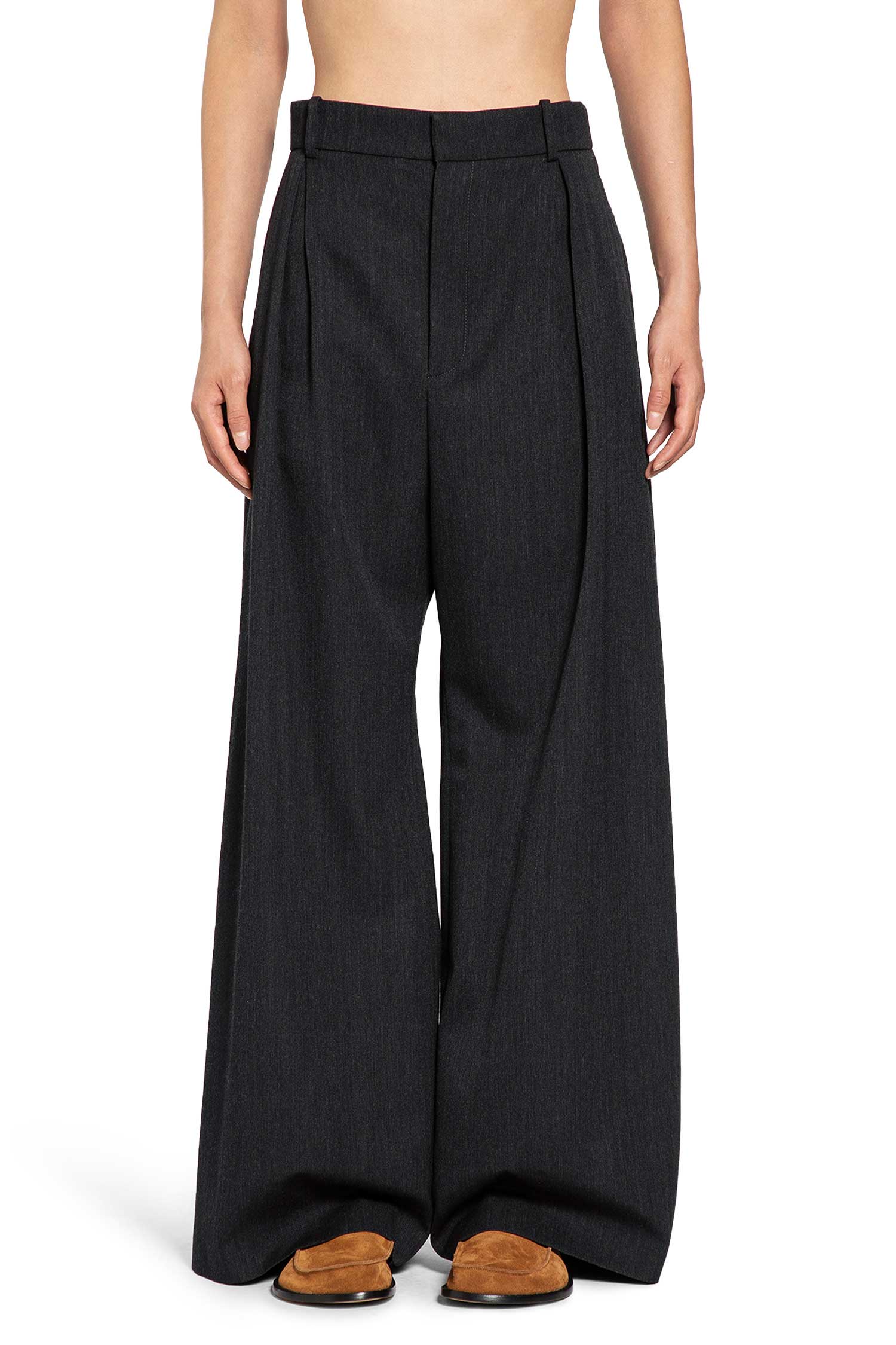 Wool Gabardine Tailored Pants