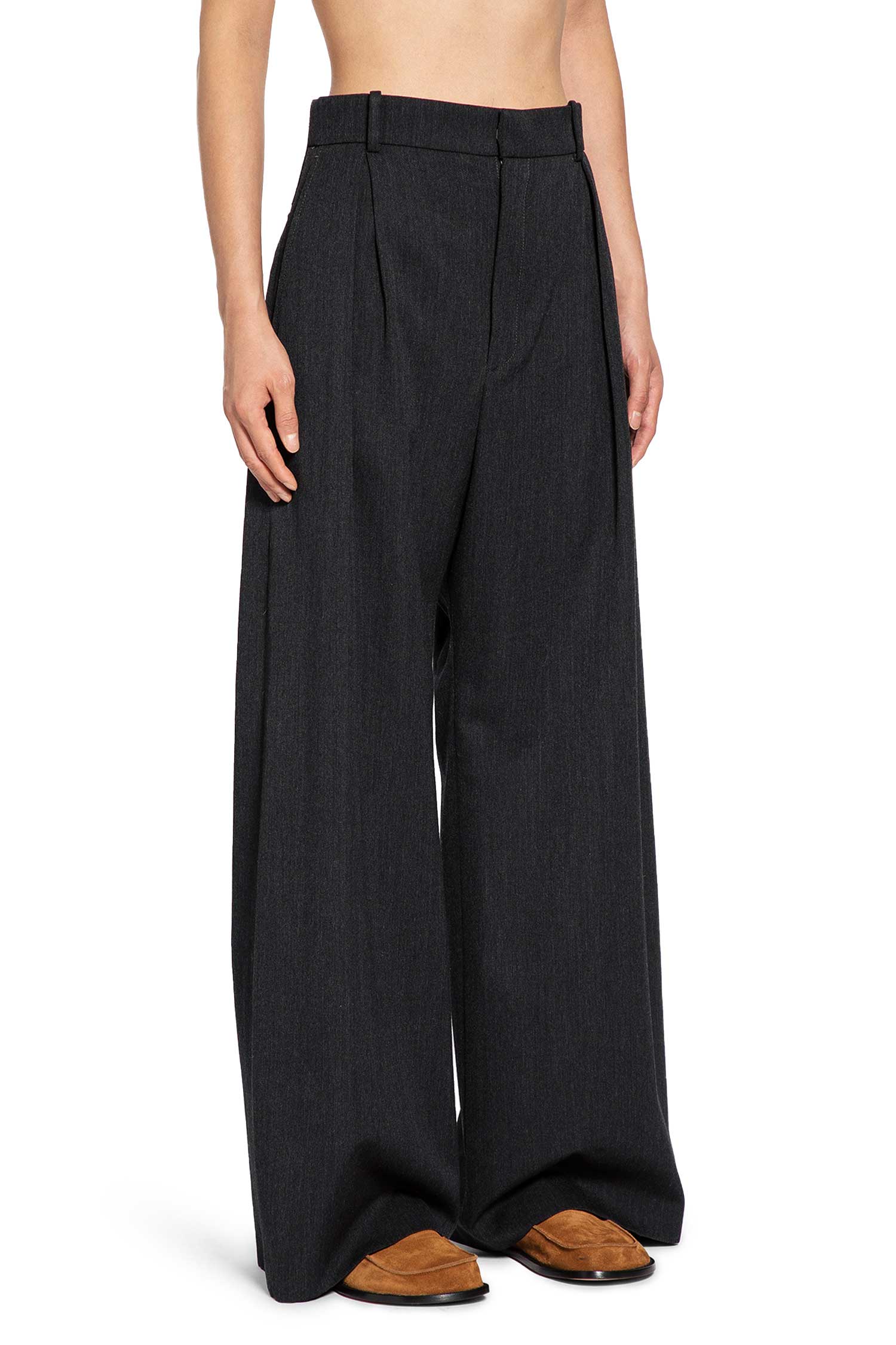 Wool Gabardine Tailored Pants