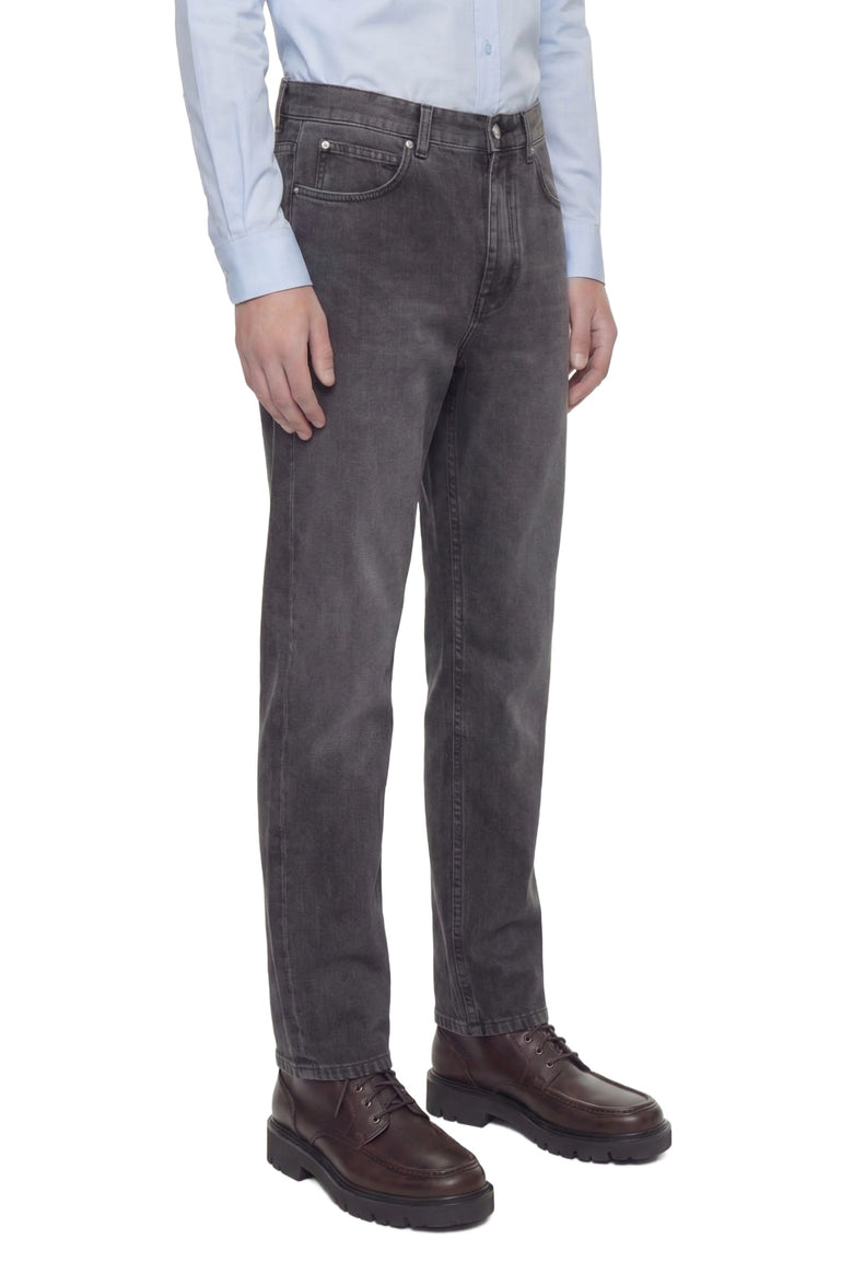 Washed Cotton Denim Jeans