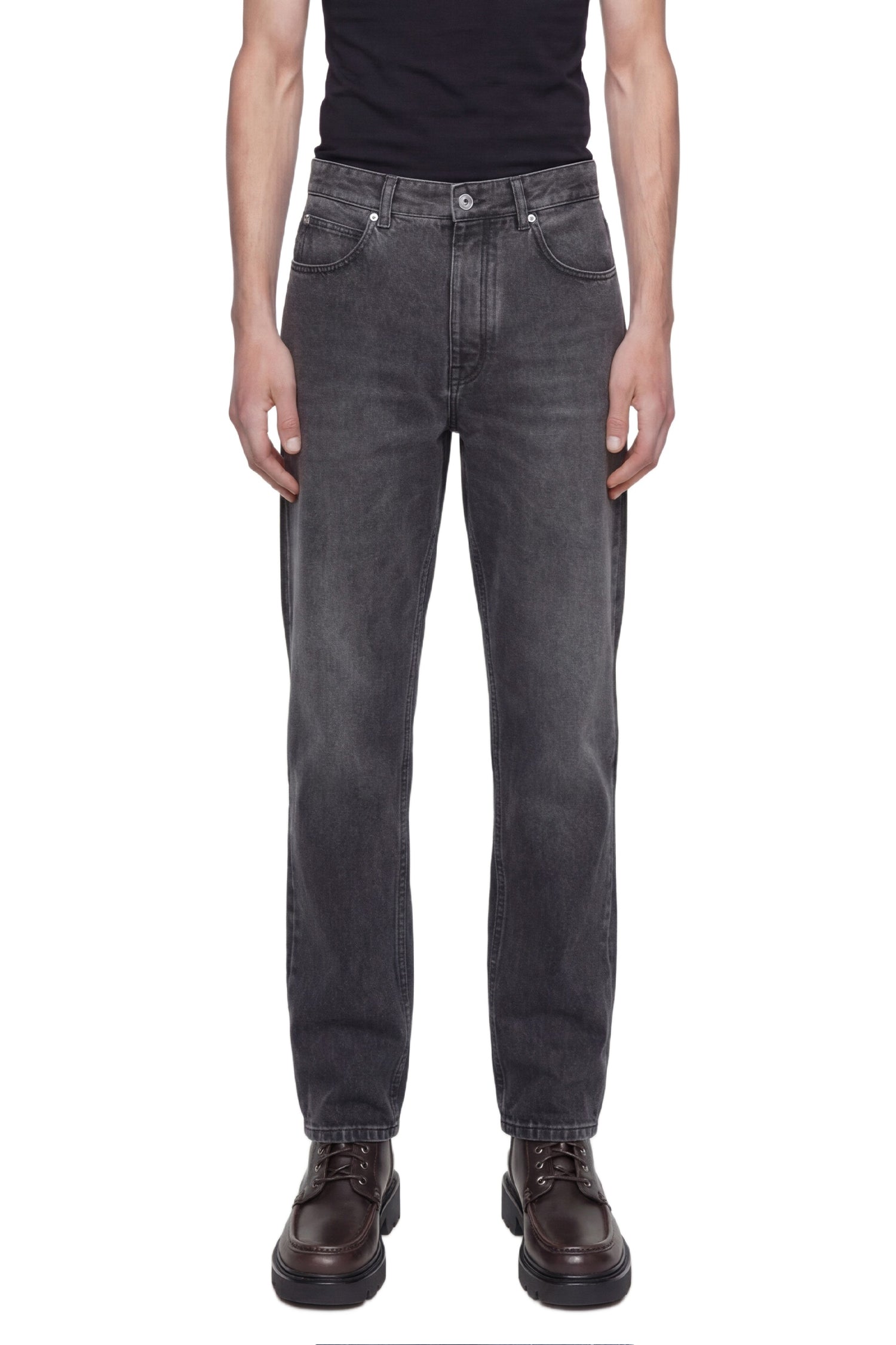 Washed Cotton Denim Jeans