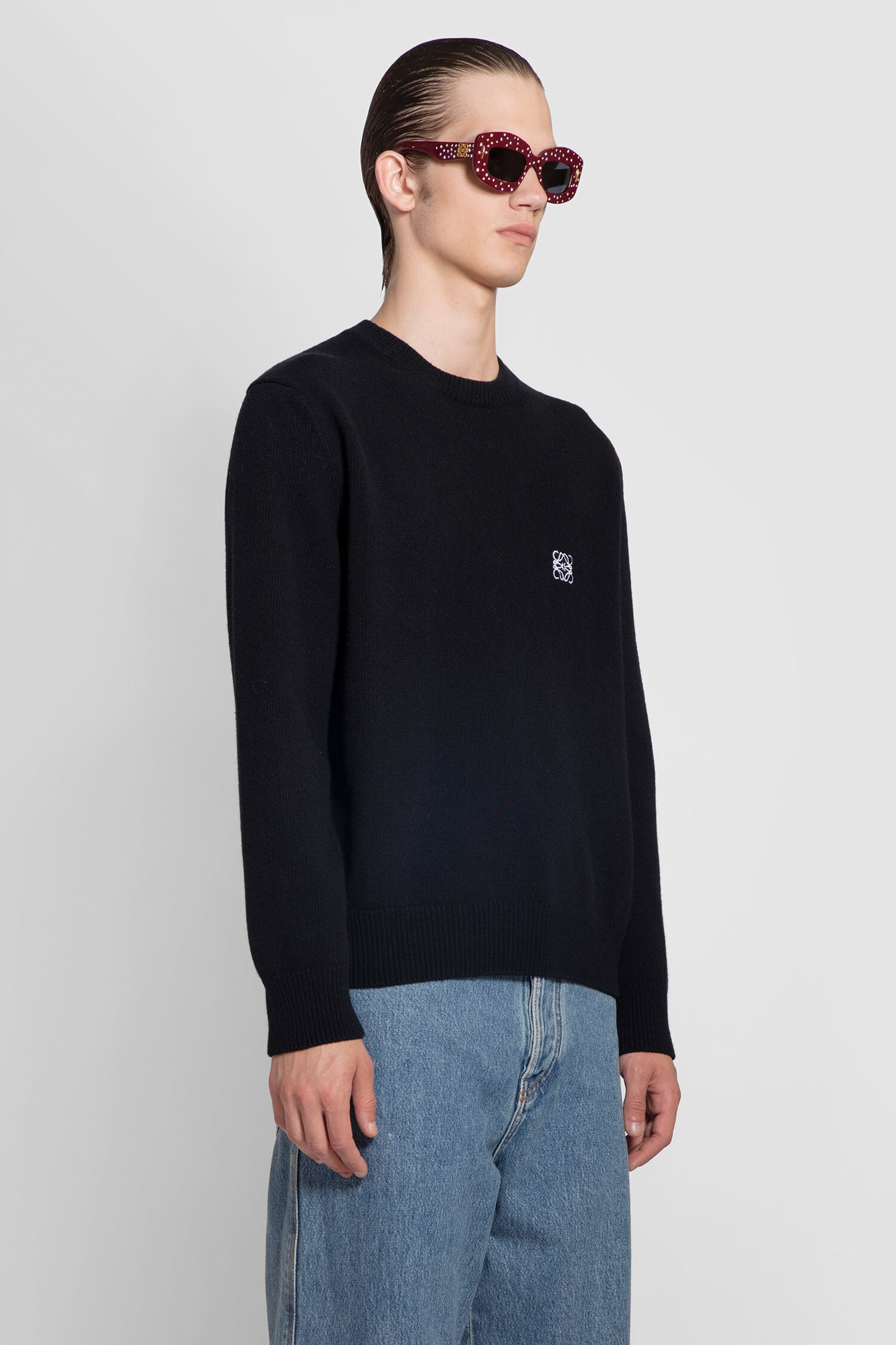 LOEWE MAN BLACK KNITWEAR