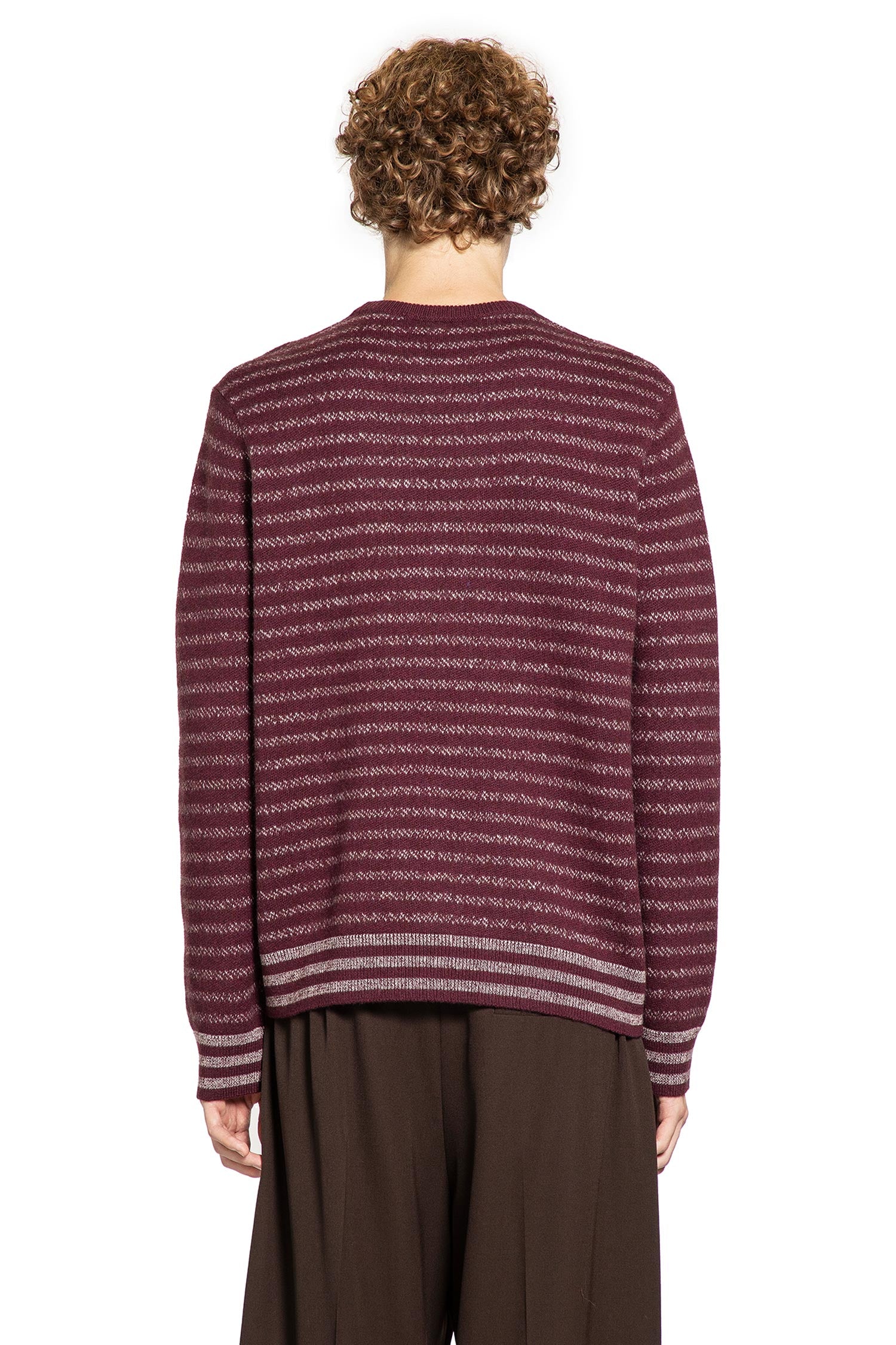 Wool Striped Crewneck Knitwear