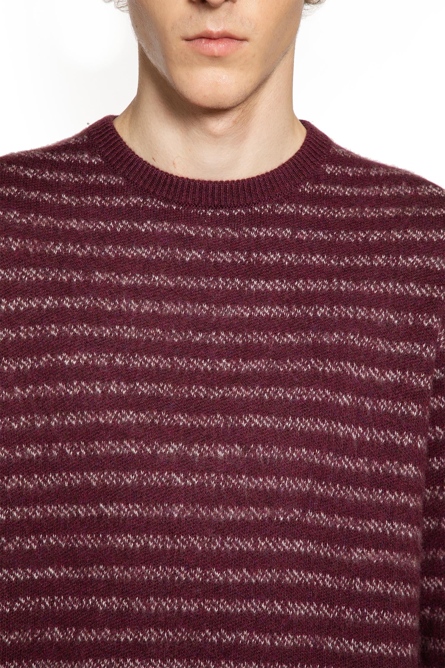 Wool Striped Crewneck Knitwear