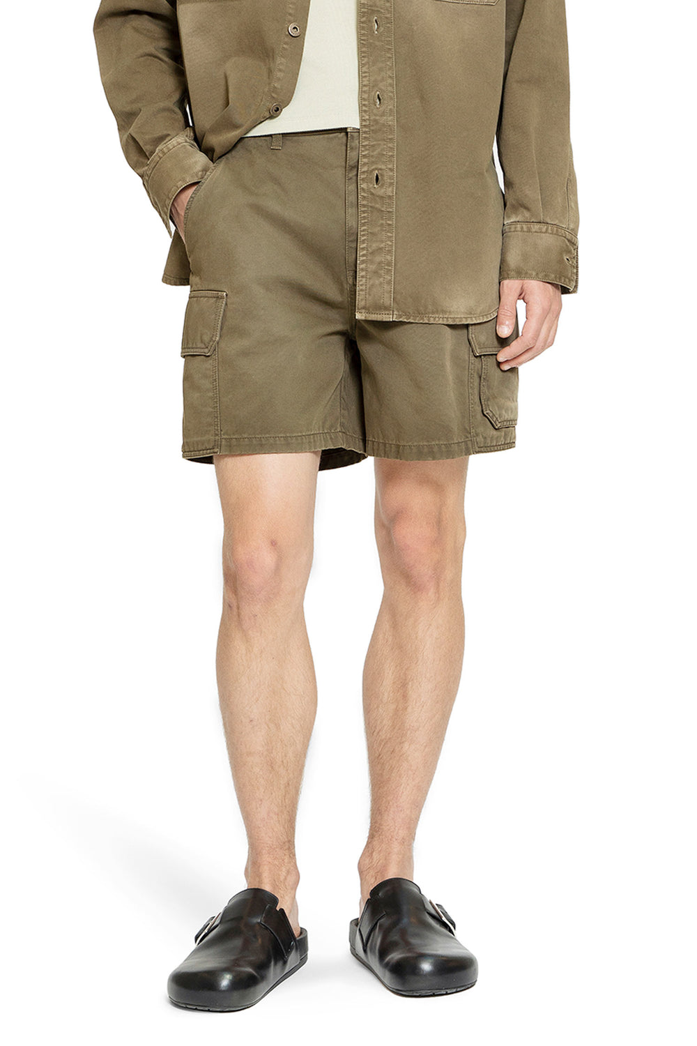 LOEWE MAN GREEN SHORTS & SKIRTS