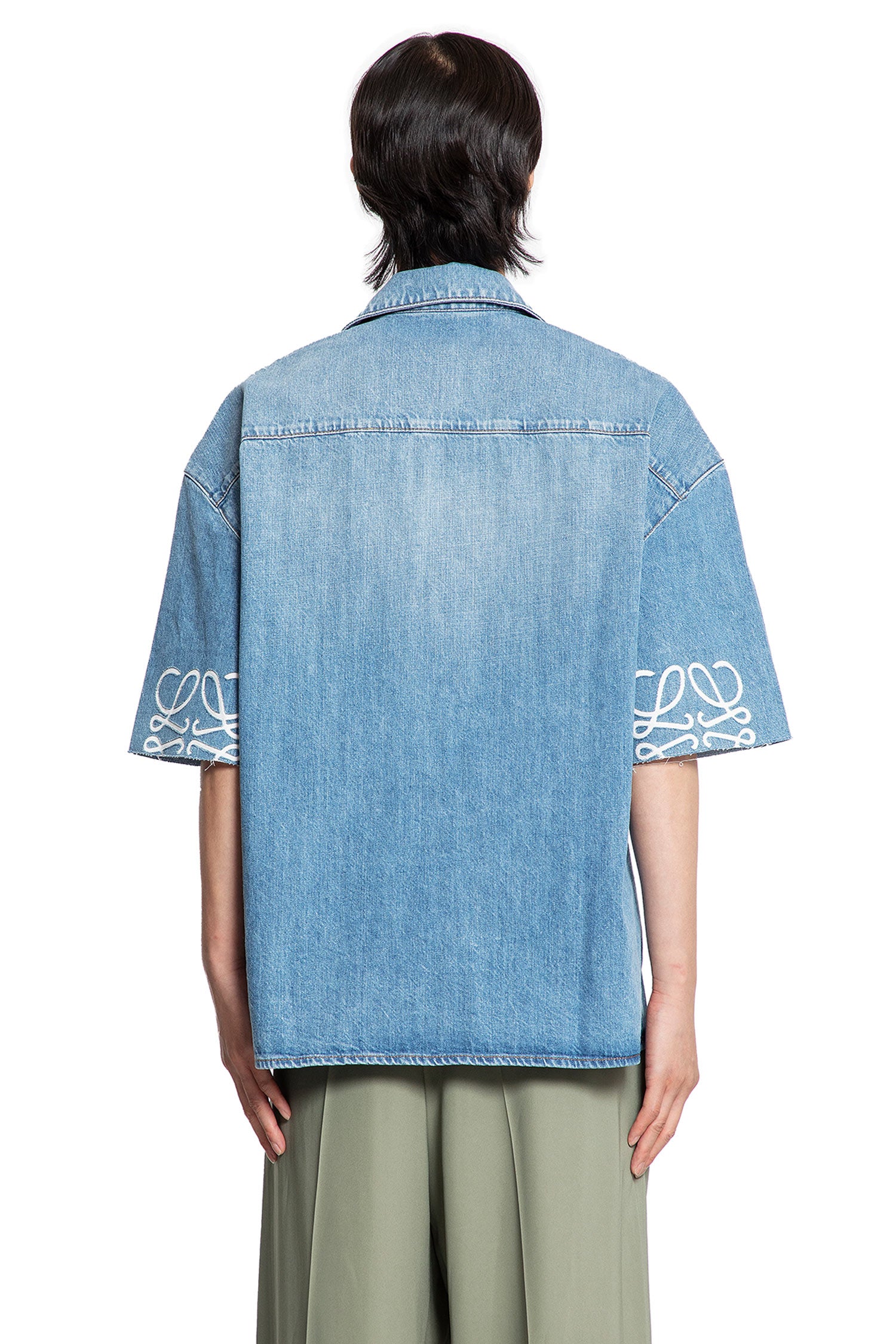 Anagram Short Sleeve Shirt in Denim