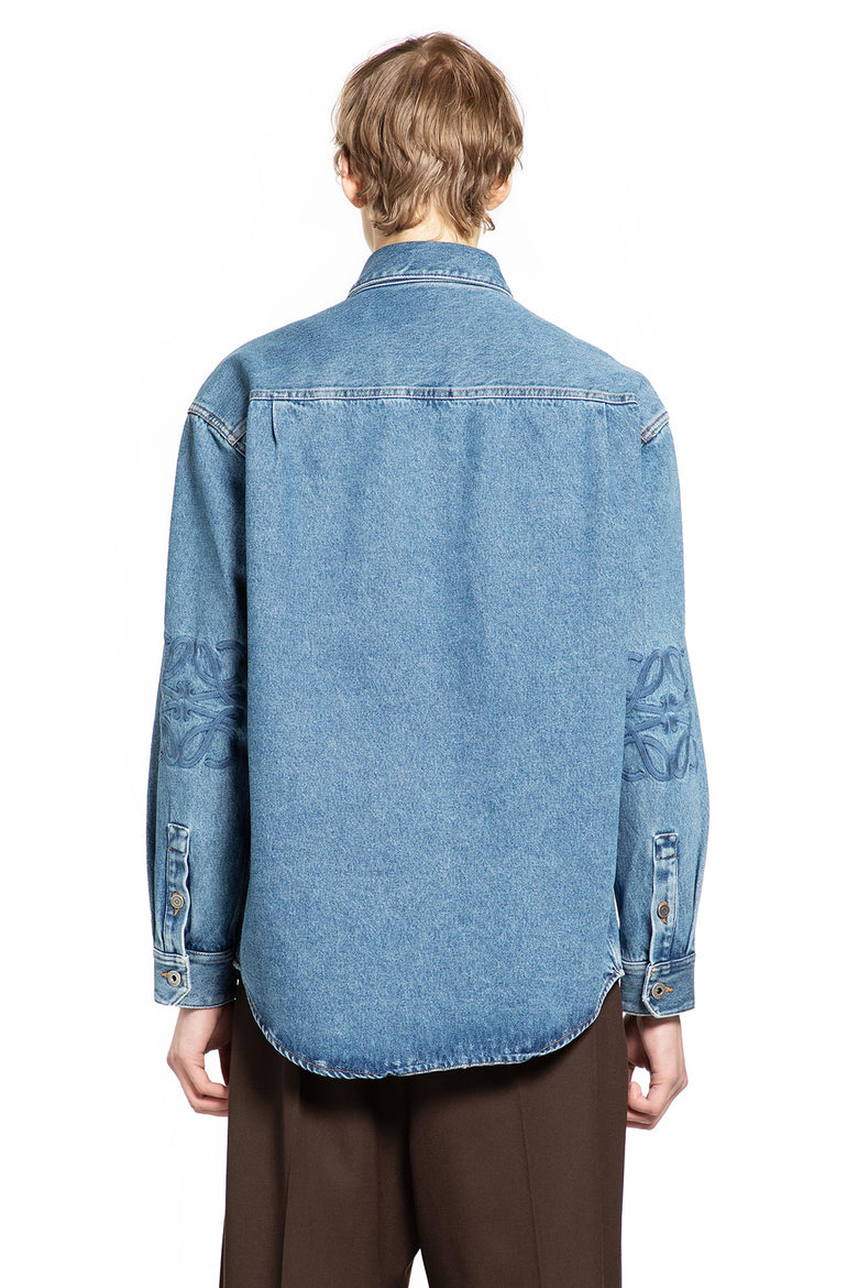 LOEWE Anagram Overshirt in Denim man