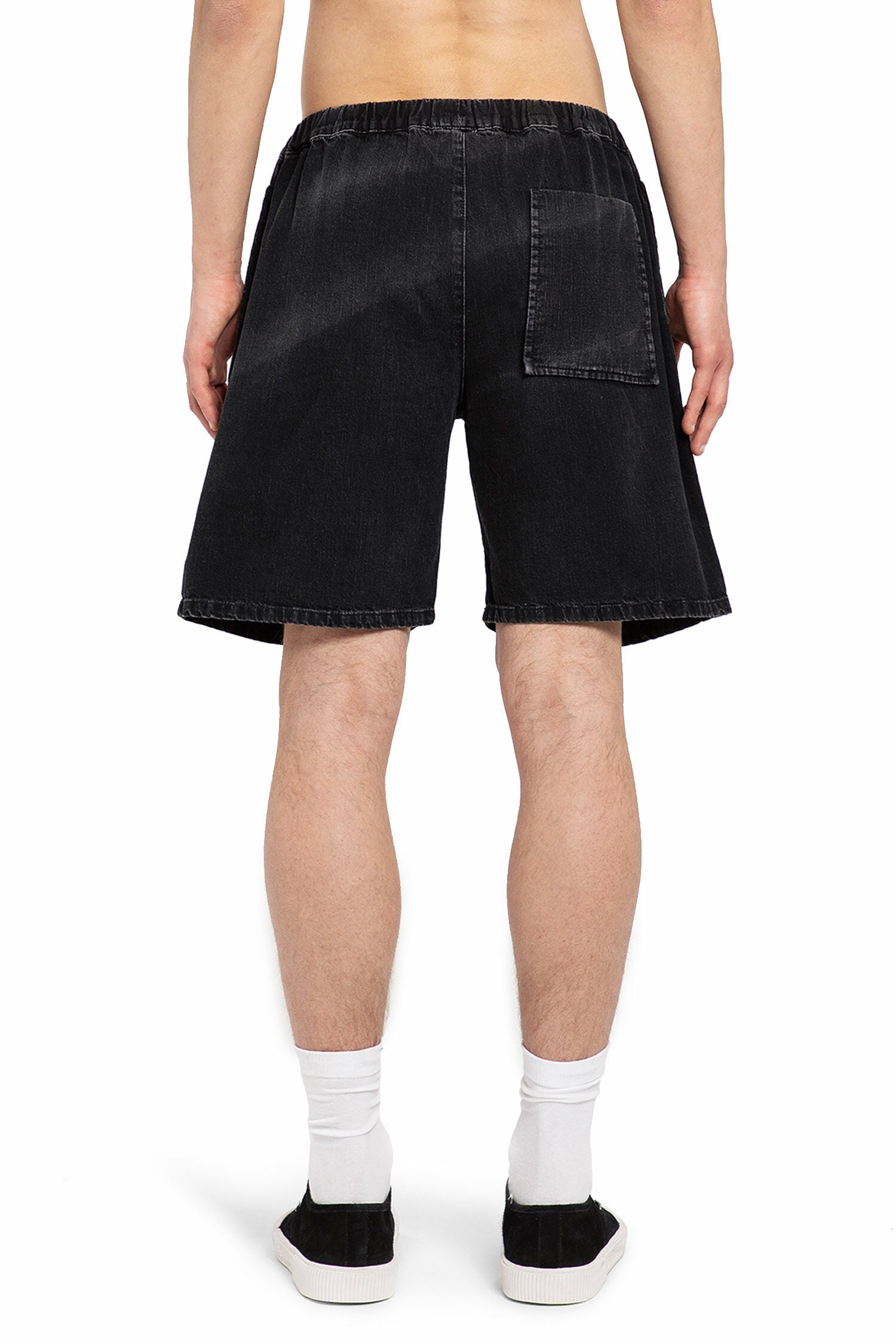 LOEWE MAN BLACK SHORTS & SKIRTS