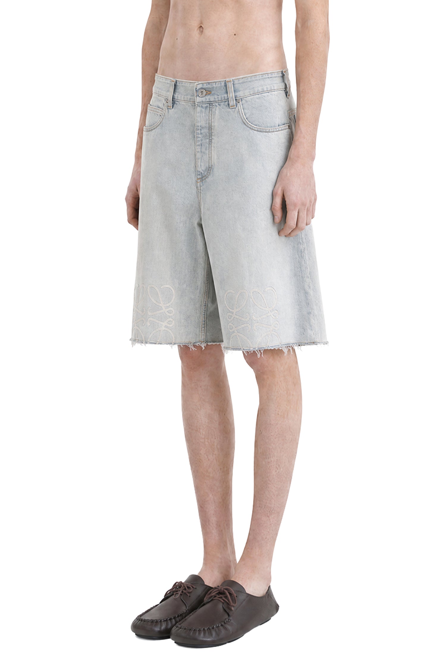 LOEWE Anagram Shorts in Denim man