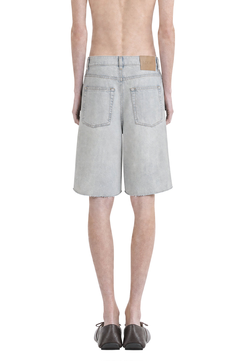LOEWE Anagram Shorts in Denim man