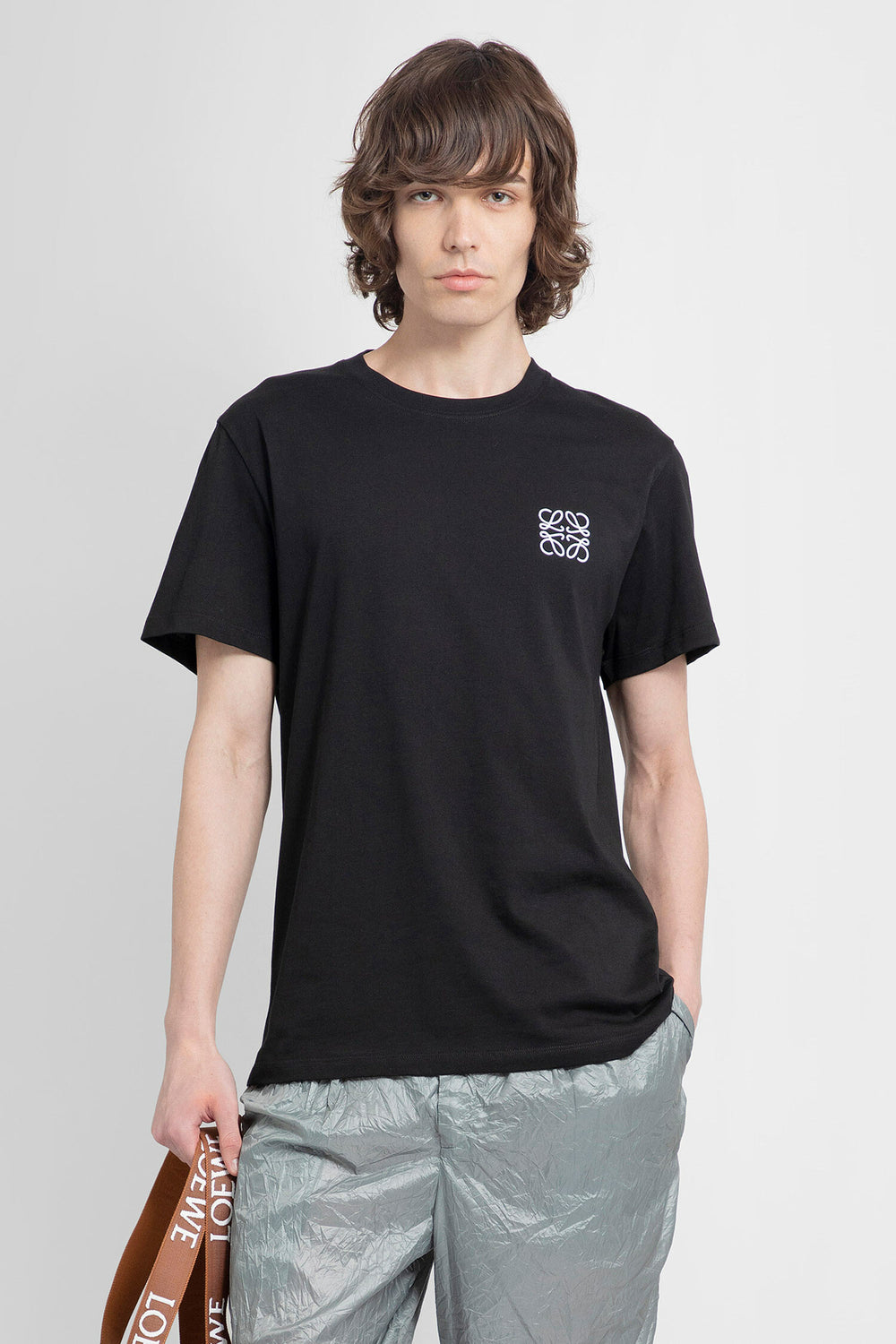 LOEWE MAN BLACK T-SHIRTS & TANK TOPS