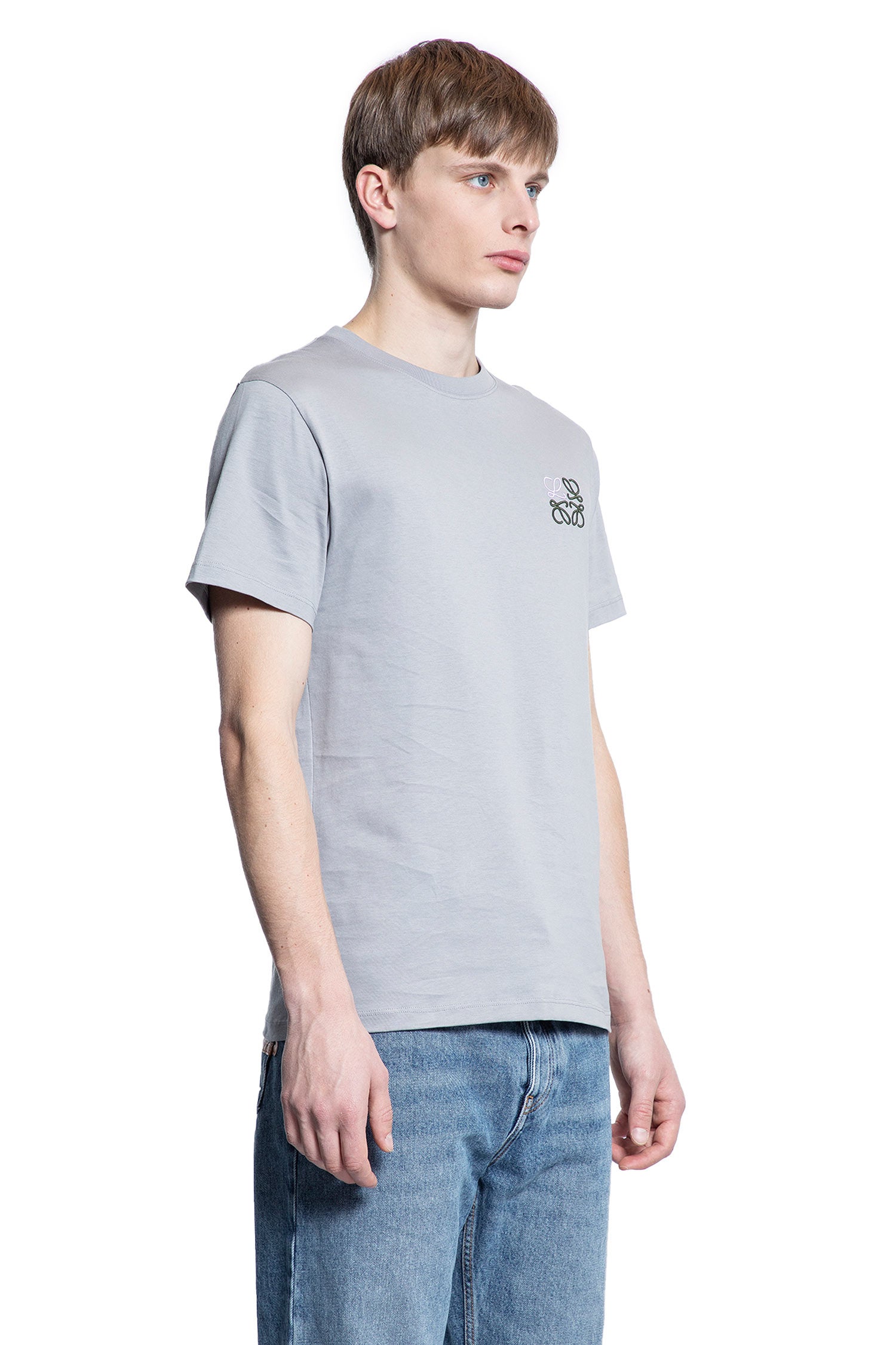 LOEWE MAN GREY T-SHIRTS & TANK TOPS