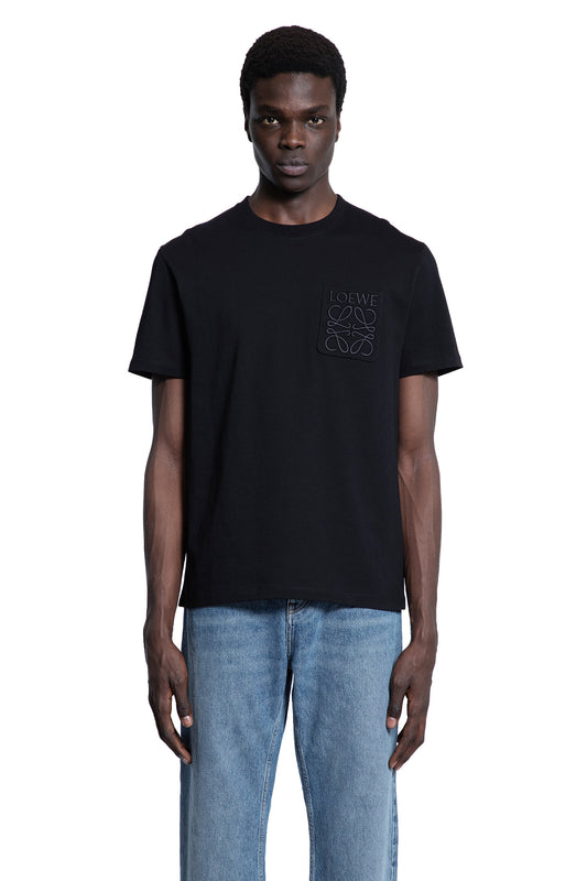 LOEWE MAN BLACK T-SHIRTS & TANK TOPS