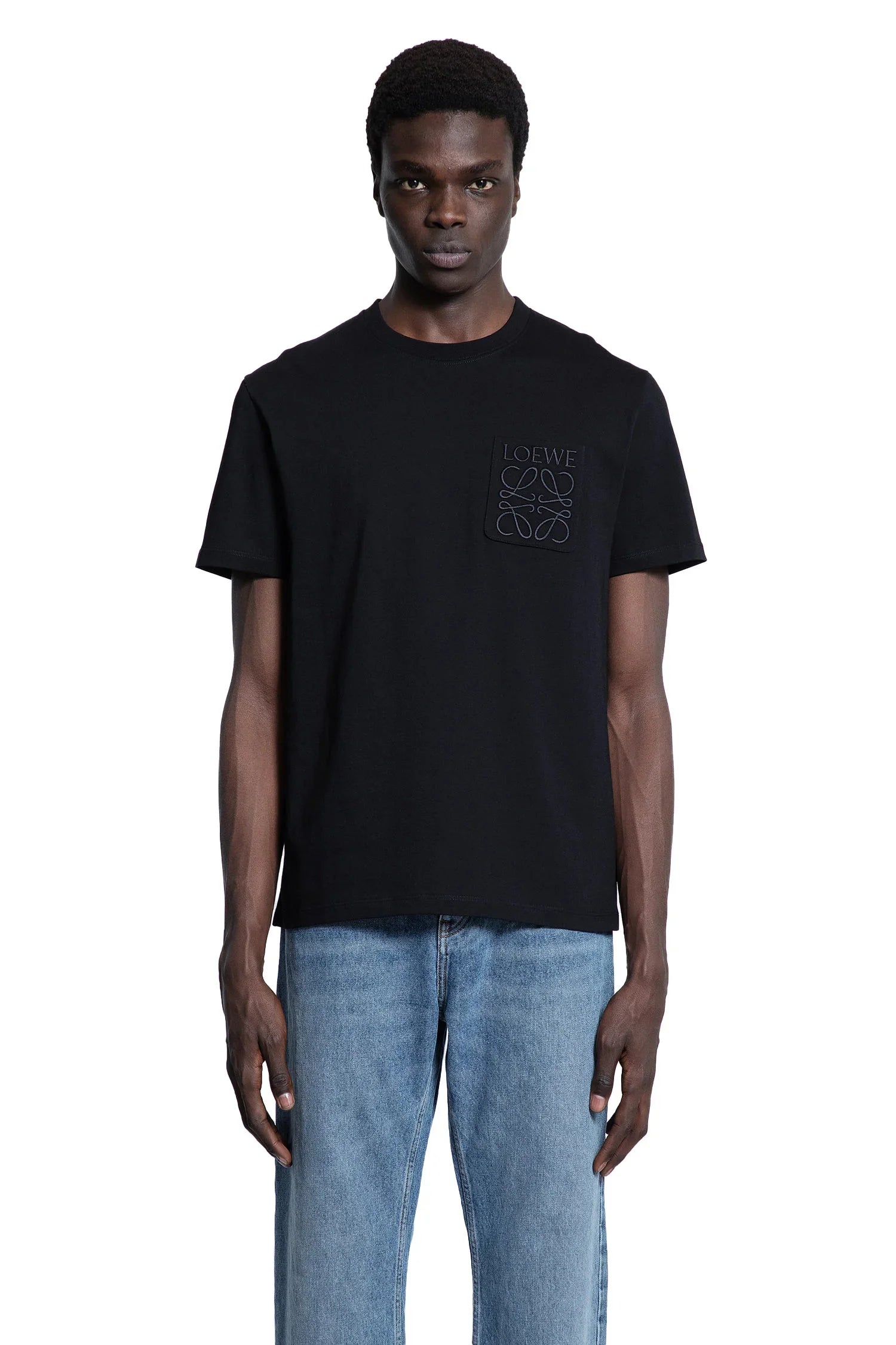 LOEWE MAN BLACK T-SHIRTS & TANK TOPS - Antonioli.eu