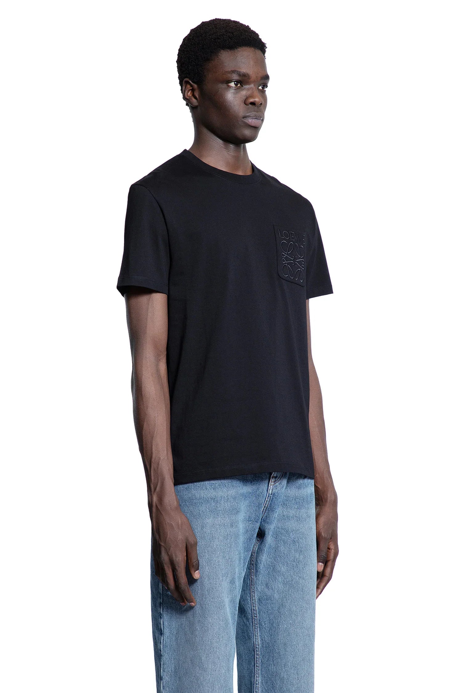 LOEWE MAN BLACK T-SHIRTS & TANK TOPS - Antonioli.eu