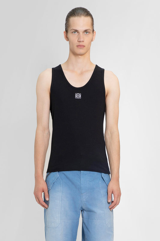 LOEWE MAN BLACK T-SHIRTS & TANK TOPS