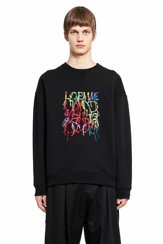 LOEWE MAN BLACK SWEATSHIRTS