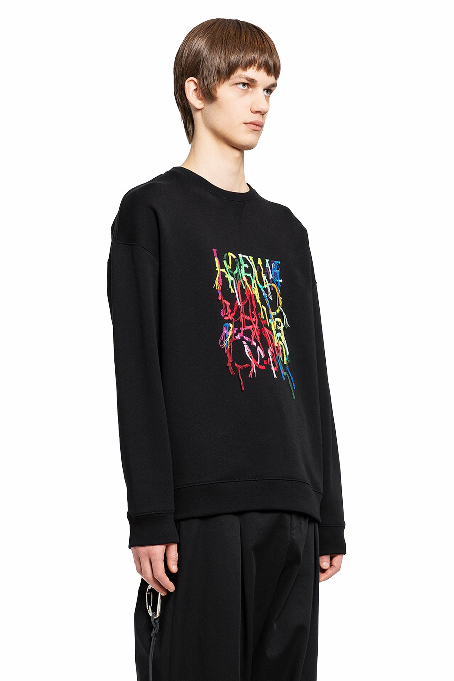 LOEWE MAN BLACK SWEATSHIRTS