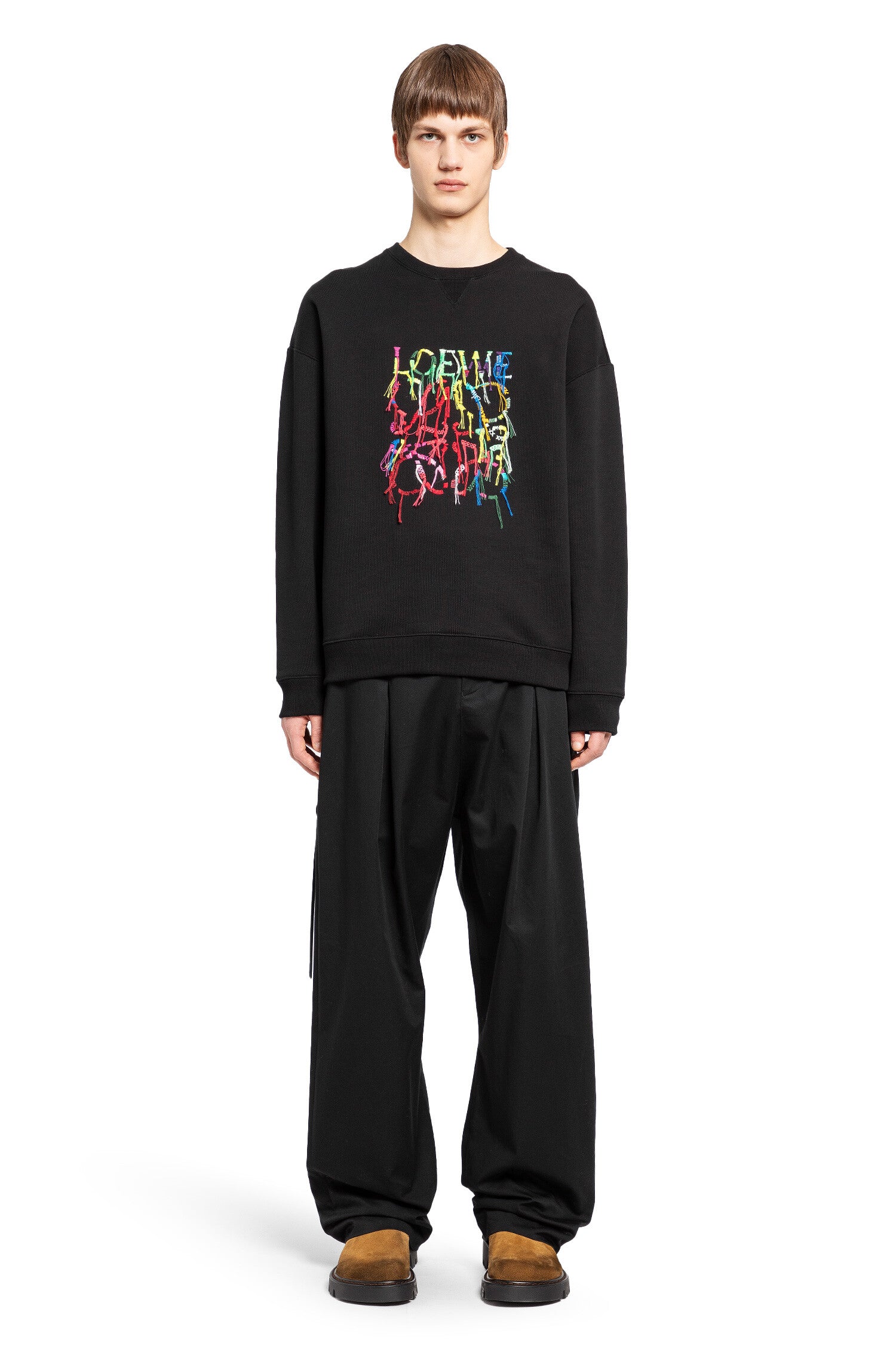 LOEWE MAN BLACK SWEATSHIRTS