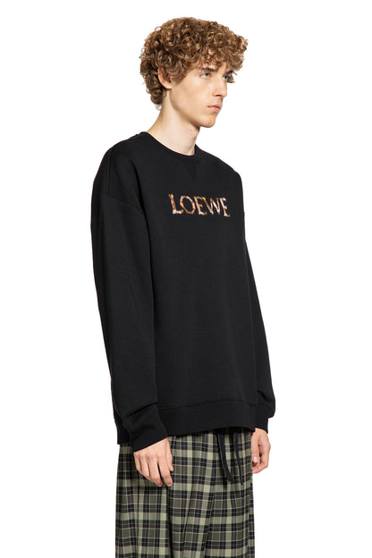 LOEWE MAN BLACK SWEATSHIRTS