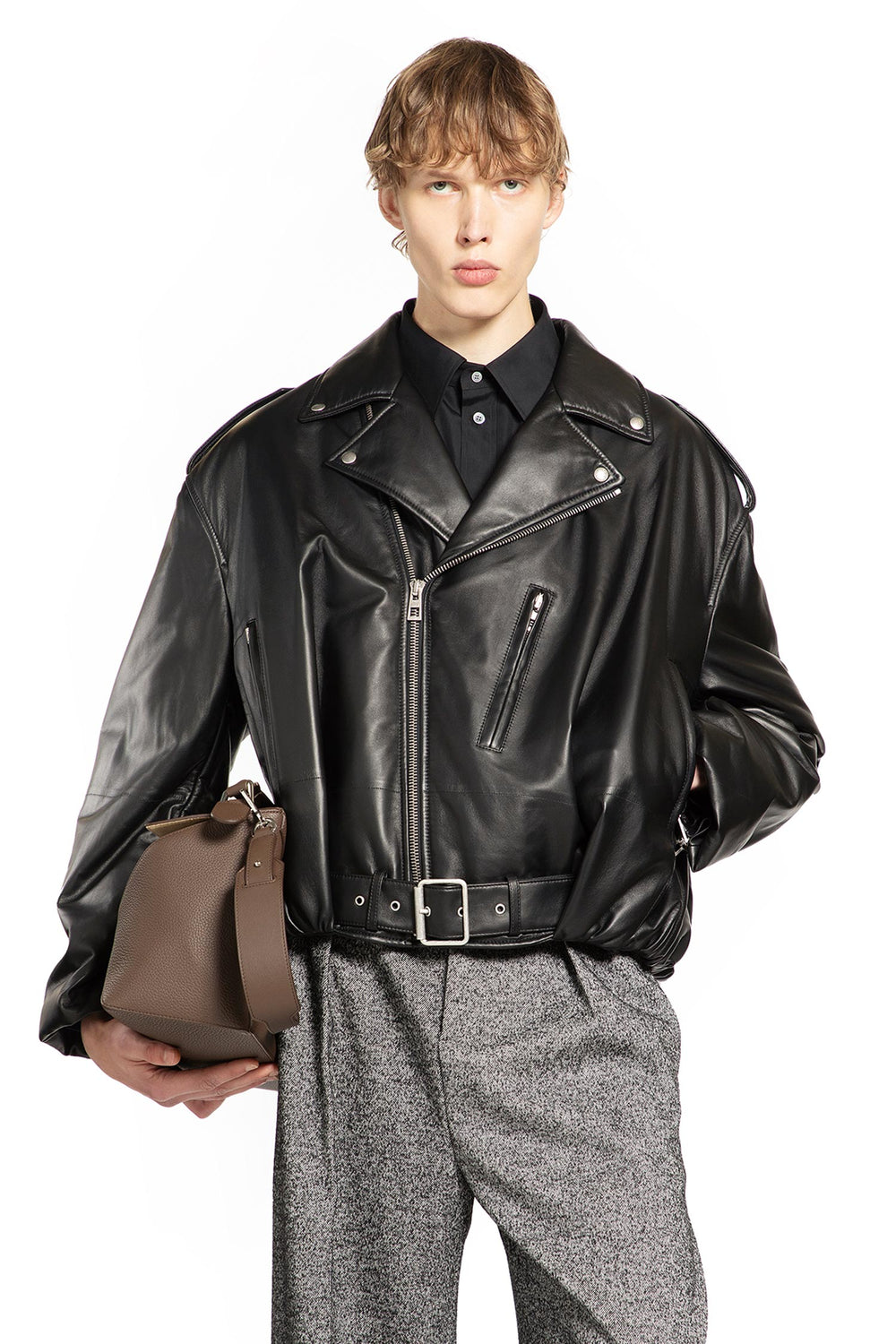 LOEWE Balloon Biker Jacket in Nappa man