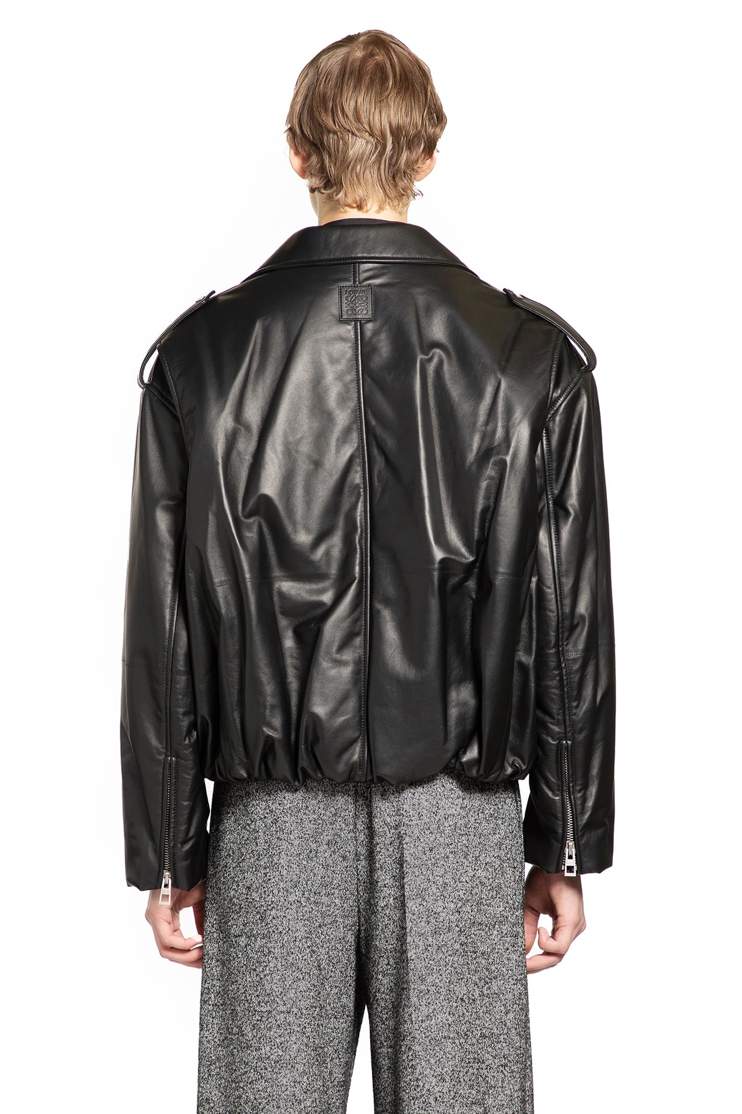 Balloon Biker Jacket in Nappa