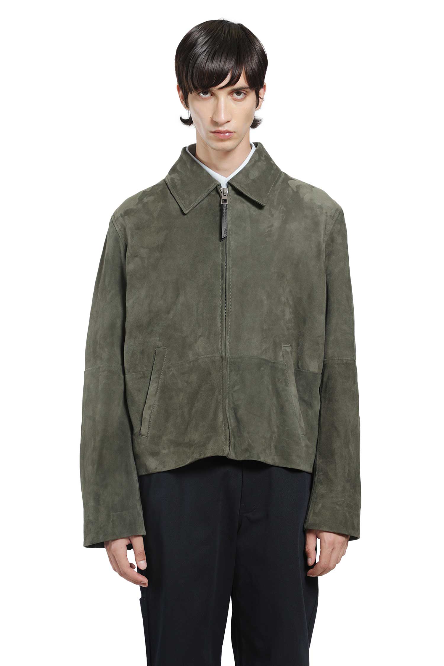 LOEWE Suede Zip-Up Jacket man