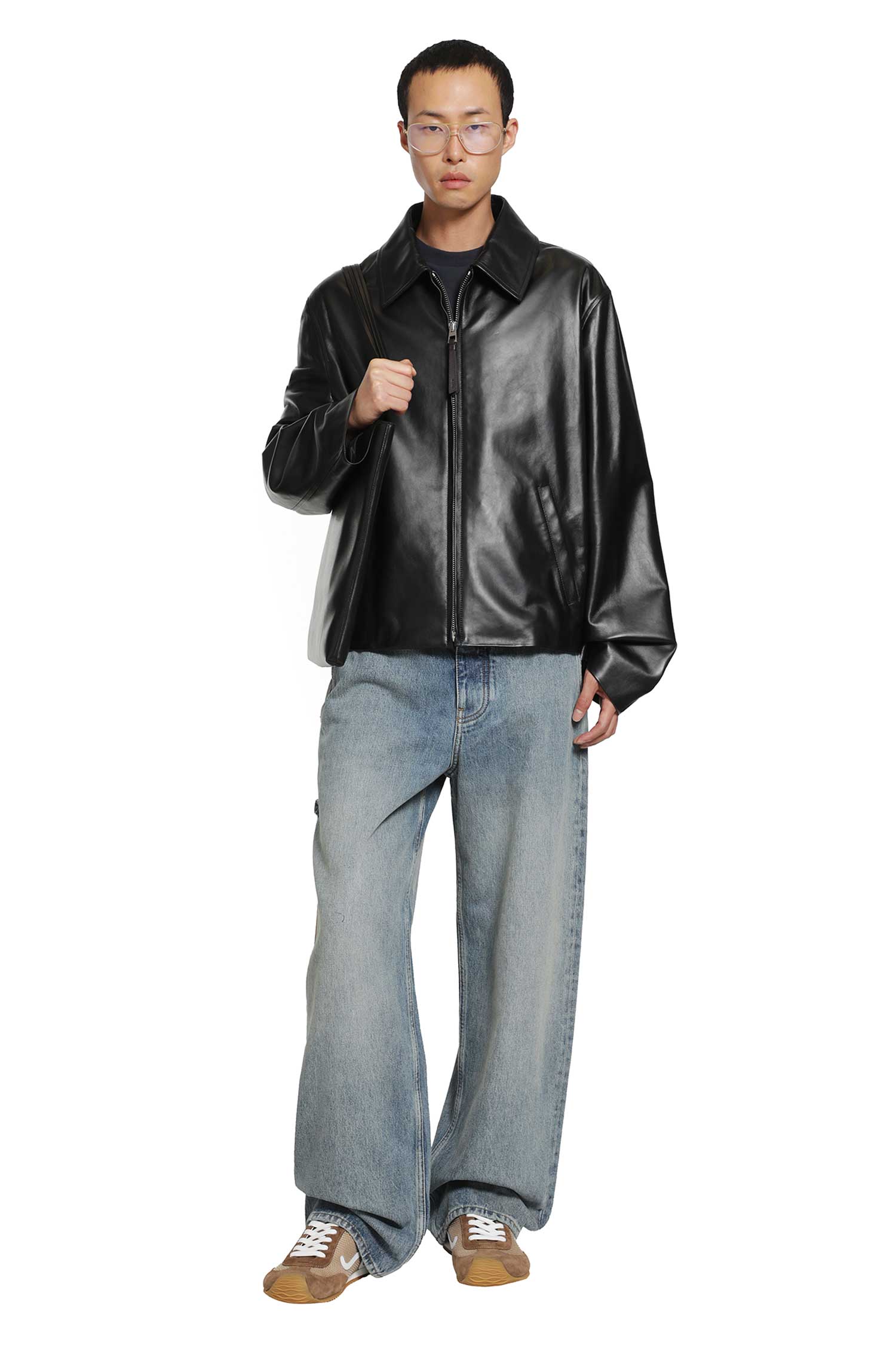 Zip-Up Jacket in Lambskin