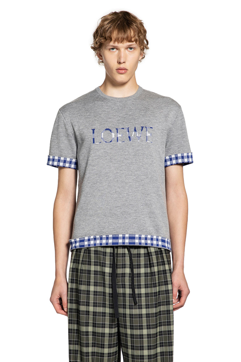 LOEWE MAN GREY T-SHIRTS & TANK TOPS